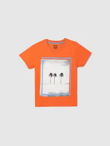 max Boys Graphic Printed Round Neck Cotton T-shirt