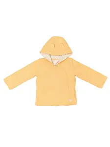 H By Hamleys Infant Girls Textured Self Design Hooded Front-Open Sweatshirt