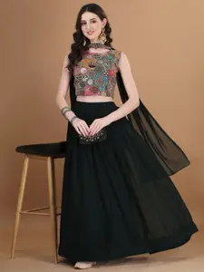 Kinjo Embroidered Thread Work Ready to Wear Lehenga & Blouse With Dupatta