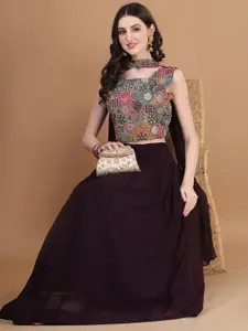 Kinjo Embroidered Thread Work Ready to Wear Lehenga & Blouse With Dupatta