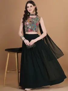 Kinjo Embroidered Thread Work Ready to Wear Lehenga & Blouse With Dupatta