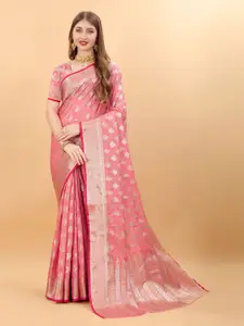 DIVASTRI Ethnic Woven Design Zari Pure Silk Banarasi Saree