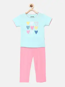 mackly Boys Conversational Printed Pure Cotton T-shirt With Pyjamas