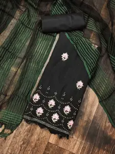 MANVAA Floral Embroidered Unstitched Dress Material