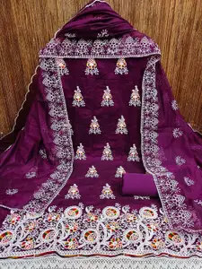 MANVAA Embroidered Unstitched Dress Material