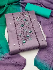 MANVAA Floral Embroidered Unstitched Dress Material