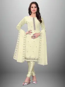 MANVAA Geometric Embroidered Unstitched Dress Material