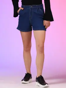 Stylecast X KOTTY Basics Women High-Rise Denim Shorts