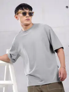 Beyoung Round Neck Drop Shoulder Sleeves Oversized T-shirt