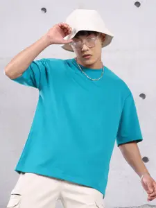 Beyoung Rounder Neck Drop-Shoulder Sleeves Oversized T-shirt