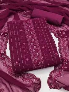 MANVAA Embellished Unstitched Dress Material