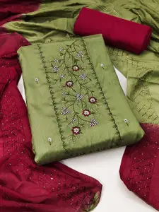 MANVAA Embroidered Unstitched Dress Material