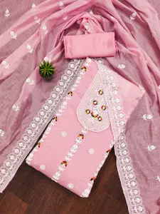 MANVAA Embroidered Unstitched Dress Material