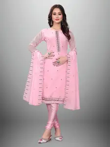 MANVAA Floral Embroidered Unstitched Dress Material