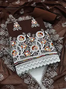 MANVAA Embroidered Cotton Unstitched Dress Material