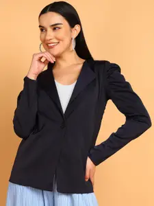 Fashfun Puff Sleeves Single Breasted Blazer