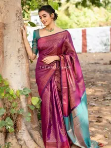 Naishu Trendz Ethnic Motifs Woven Design Pure Silk Kanjeevaram Zari Saree