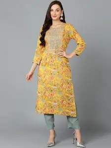 KALINI Geometric Printed Kurta