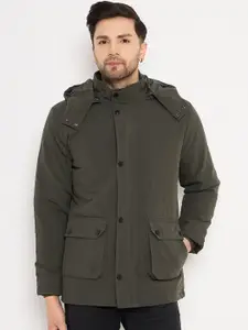 Duke Men Detachable Hoodie Long Sleeves Longline Tailored Jacket