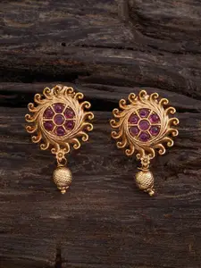 Kushal's Fashion Jewellery Gold Plated Antique Classic Drop Earrings