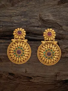 Kushal's Fashion Jewellery Circular Drop Earrings