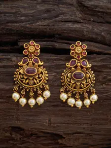 Kushal's Fashion Jewellery Gold-Plated Classic Drop Earrings