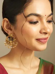 Kushal's Fashion Jewellery Gold Plated Drop Earrings