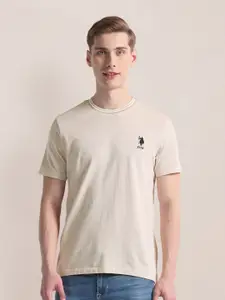 U.S. Polo Assn. Heathered Round Neck Slim Fit T-shirt