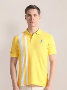 U.S. Polo Assn. Polo Collar Short Sleeves Slim Fit Cotton T-shirt