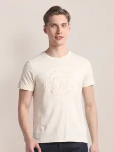 U.S. Polo Assn. Typography Embossed Round Neck Slim Fit T-shirt