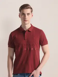 U.S. Polo Assn. Typography Embroidered Polo Collar Slim Fit T-shirt