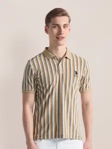 U.S. Polo Assn. Vertical Striped Polo Collar Slim Fit T-shirt