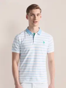 U.S. Polo Assn. Striped Polo Collar Cotton Slim Fit T-shirt
