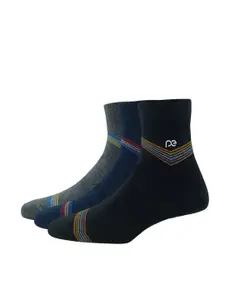 Peter England Men Pack Of 3 Patterned Above Ankle Length Socks
