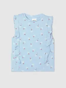 max Girls Floral Print Cotton Top