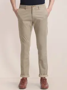 U.S. Polo Assn. Men Mid Rise Cotton Chinos Trousers