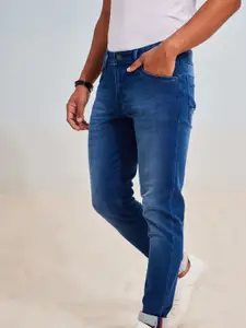 DAGERRFLY Men Mid-Rise Slim Fit Light Fade Stretchable Jeans