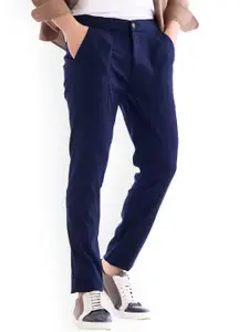 Red Flame Men Mid-Rise Regular Fit Trousers