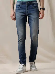 WROGN Men Slim Fit Low Distress Heavy Fade Jeans