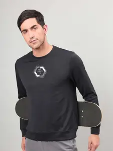 Technosport Round Neck Long Sleeves Regular Fit Typographic Printed  T-shirt