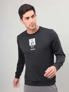 Technosport Round Neck Long Sleeves Regular Fit Typographic Printed  T-shirt