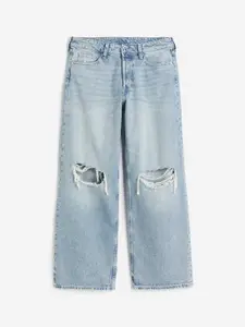H&M Women Curvy Fit Baggy Low Jeans