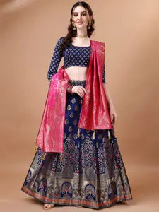 KALINI Woven Design Ready to Wear Lehenga & Unstitched Blouse With Dupatta