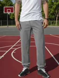 Bewakoof Men Solid Mid-Rise Joggers