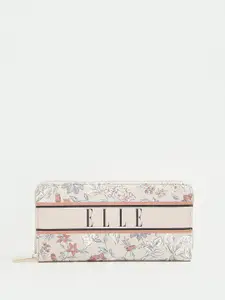 ELLE Women Floral Printed Zip Around Wallet