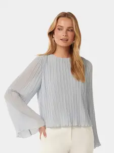 Forever New Striped Bell Sleeve Top