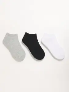 THE BEAR HOUSE Pack Of 3 Assorted Ankle-Length Socks