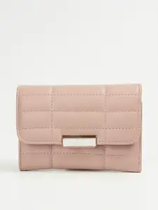 Ginger by Lifestyle Women Checked Three Fold Wallet