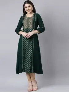 Neerus Ethnic Motifs Printed Panelled Kurta