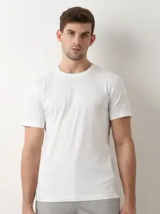 SELECTED Short Sleeves Organic Cotton Slim Fit T-shirt
